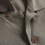 古着 シルク シャツ 無地 グレー