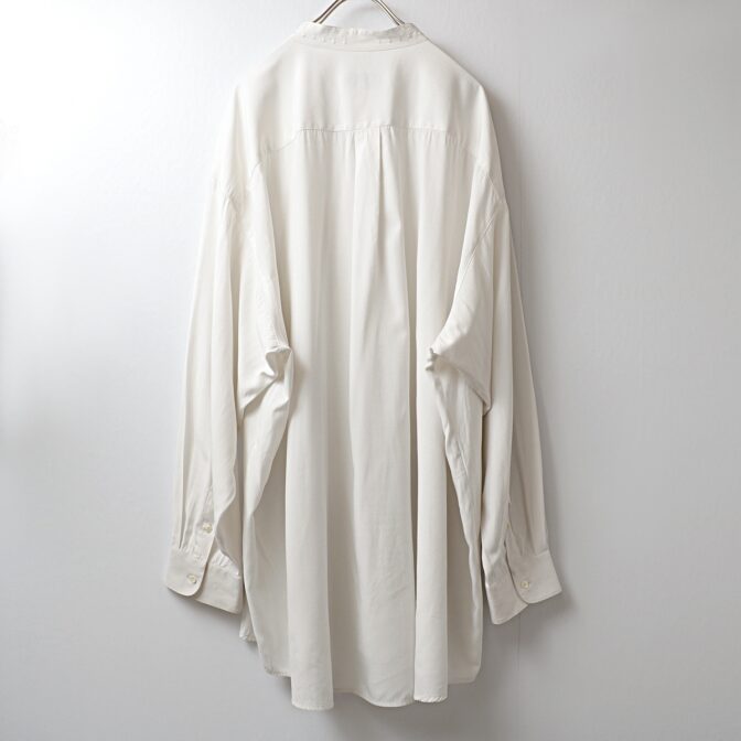 古着 バンドカラー シャツ ロング丈