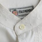 古着 バンドカラー シャツ ロング丈