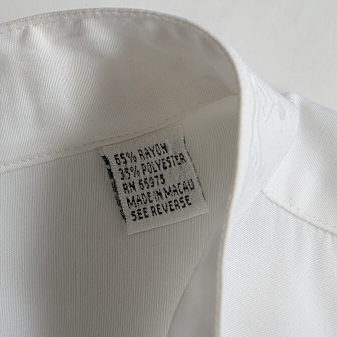 古着 バンドカラー シャツ ロング丈