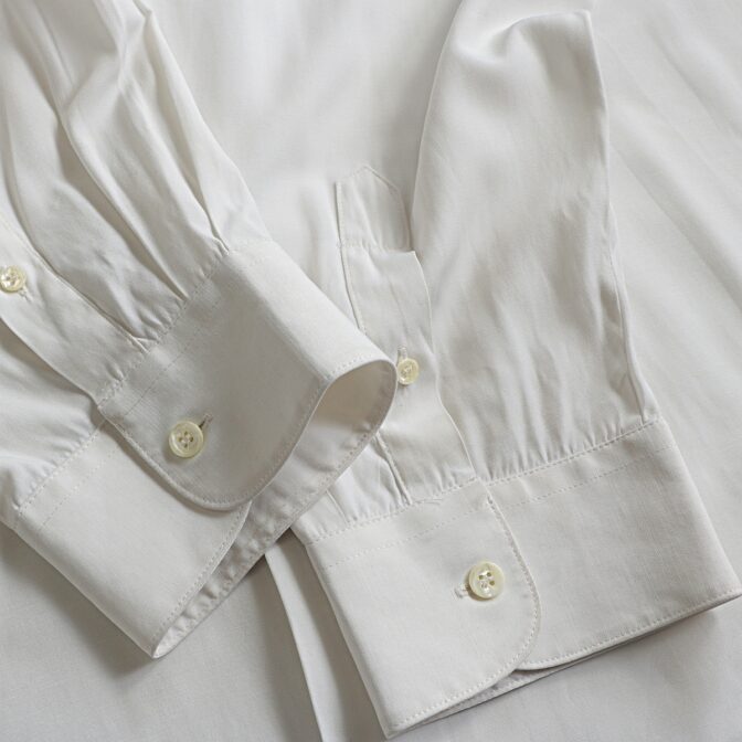 古着 バンドカラー シャツ ロング丈