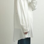 古着 バンドカラー シャツ ロング丈