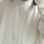 古着 バンドカラー シャツ ロング丈