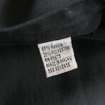 古着 レーヨン バンドカラー シャツ 黒