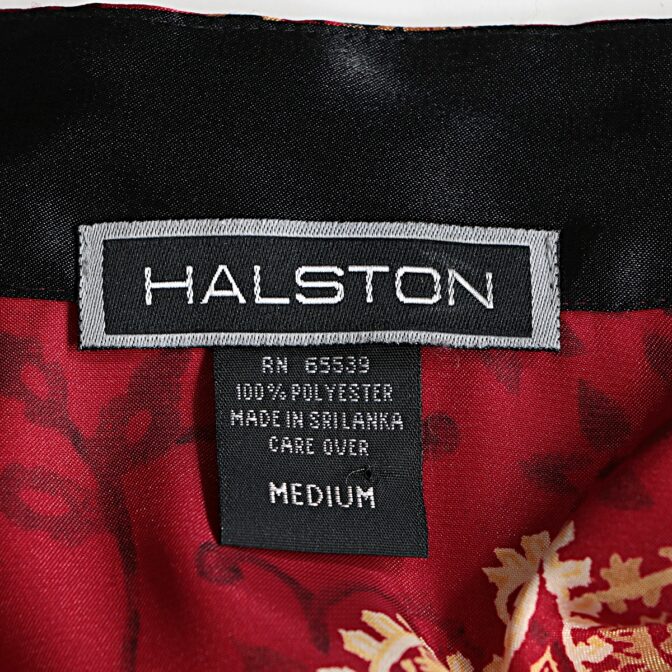 チャイナシャツ 古着 レディース 赤