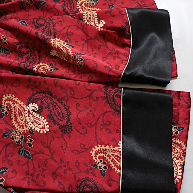 チャイナシャツ 古着 レディース 赤