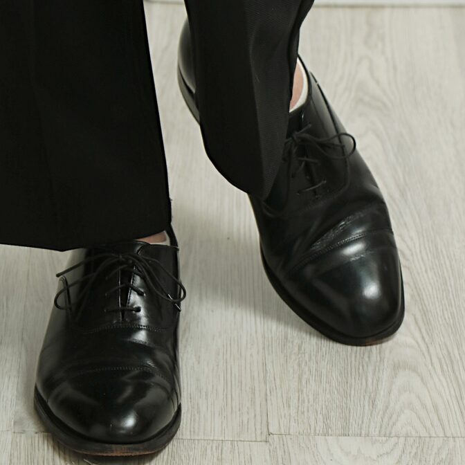 フローシャイム レザーシューズ キャップトゥ 古着