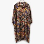 90s 総柄 レーヨン シャツ 古着