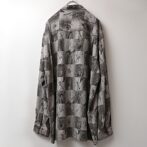 90s 総柄 シルク シャツ メンズ