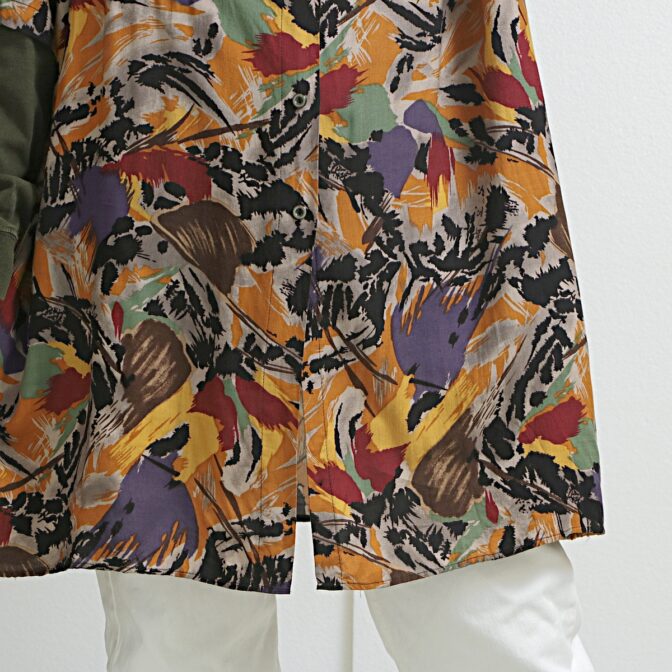 90s 総柄 レーヨン シャツ 古着