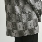 90s 総柄 シルク シャツ メンズ