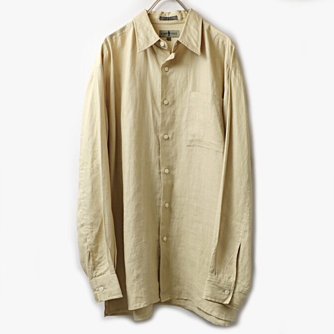 ロバートストック シャツ リネン 無地