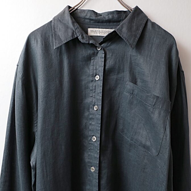 90-00s リネンシャツ レディース 古着