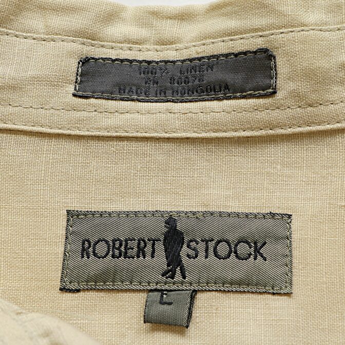 ロバートストック シャツ リネン 無地