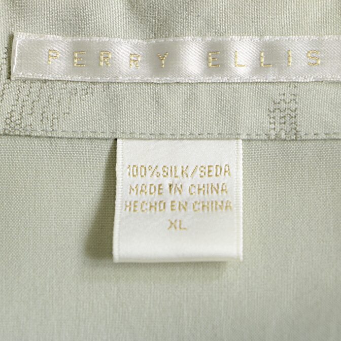 ペリーエリス シルク シャツ 半袖