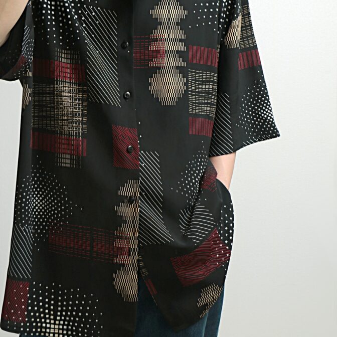 90s 柄 シャツ usa製 古着