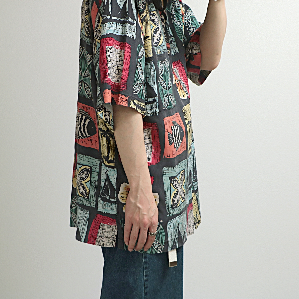 紫③ 80s~ Burma Bibas open collar silk shirt | alamiah.edu.sa