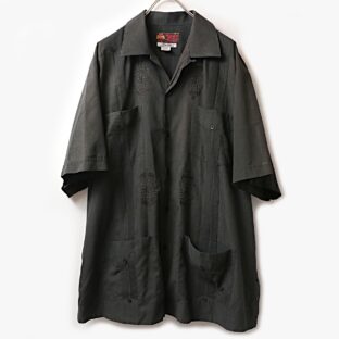 80s~ guayabera yucateca メキシコ製 キューバ シャツ 古着 used 3XL