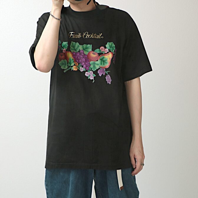 古着 Tシャツ フルーツ 黒