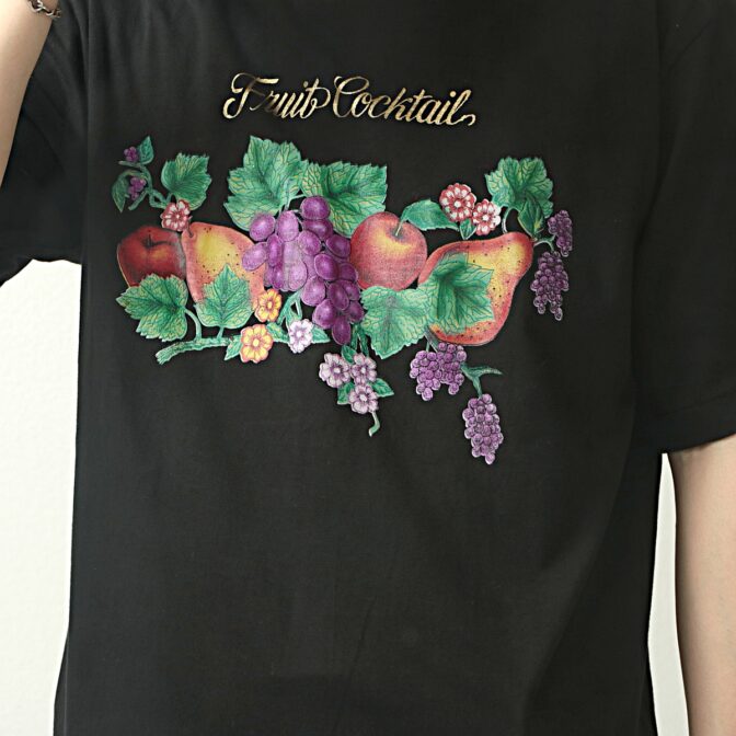 古着 Tシャツ フルーツ 黒