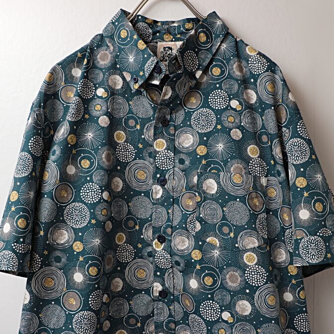 ケニントン 柄 シャツ 半袖