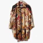 80s 90s 柄 インディアン レーヨン シャツ