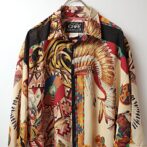 80s 90s 柄 インディアン レーヨン シャツ