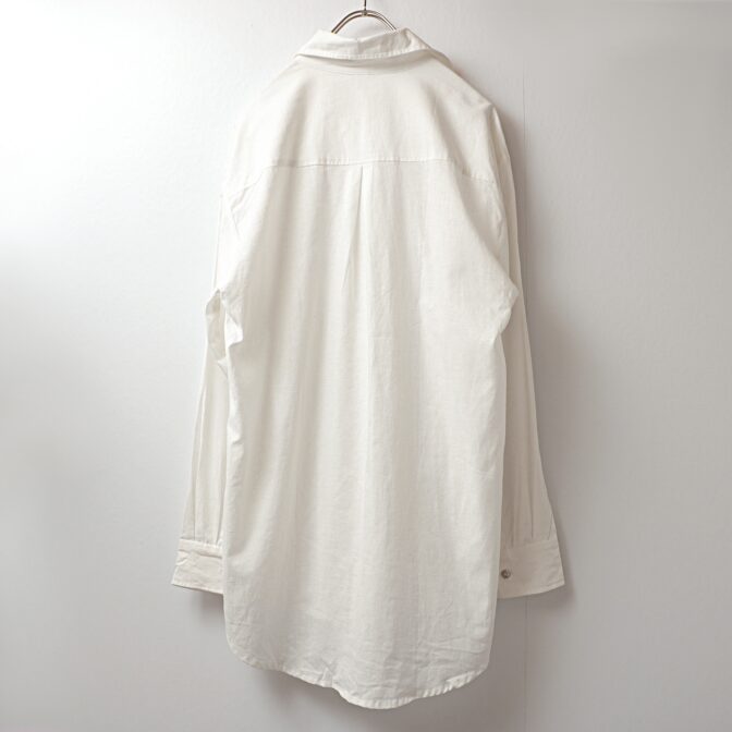 ヘンプ オーガーニックコットン 白 シャツ