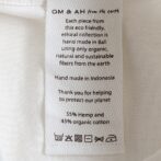 ヘンプ オーガーニックコットン 白 シャツ