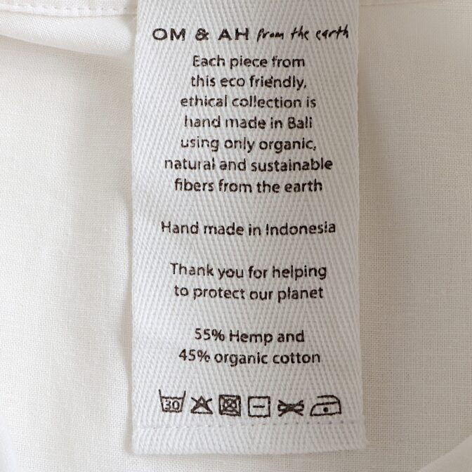 ヘンプ オーガーニックコットン 白 シャツ