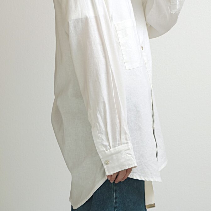 ヘンプ オーガーニックコットン 白 シャツ