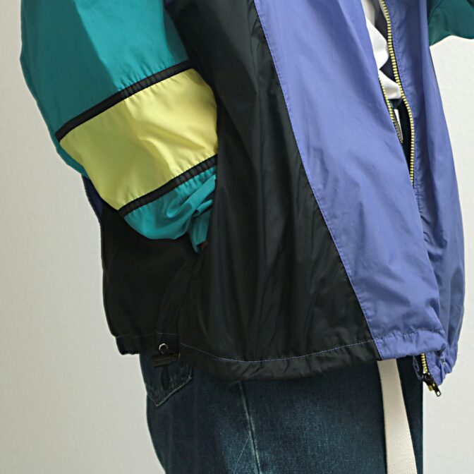 【90s 古着】ナイキ ジップアップ ナイロンジャケット マルチカラー XL 90'S NIKE AIR JORAN MULTI COLOR ZIP UP NYLON JACKET（ナイキ