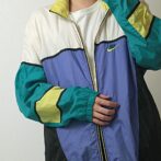90s NIKE ナイキ マルチカラー ナイロン ジップアップ