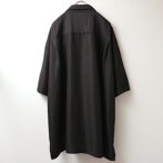 レーヨン ポリ シャツ ビッグシルエット 古着 黒