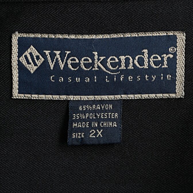 レーヨン ポリ シャツ ビッグシルエット 古着 黒