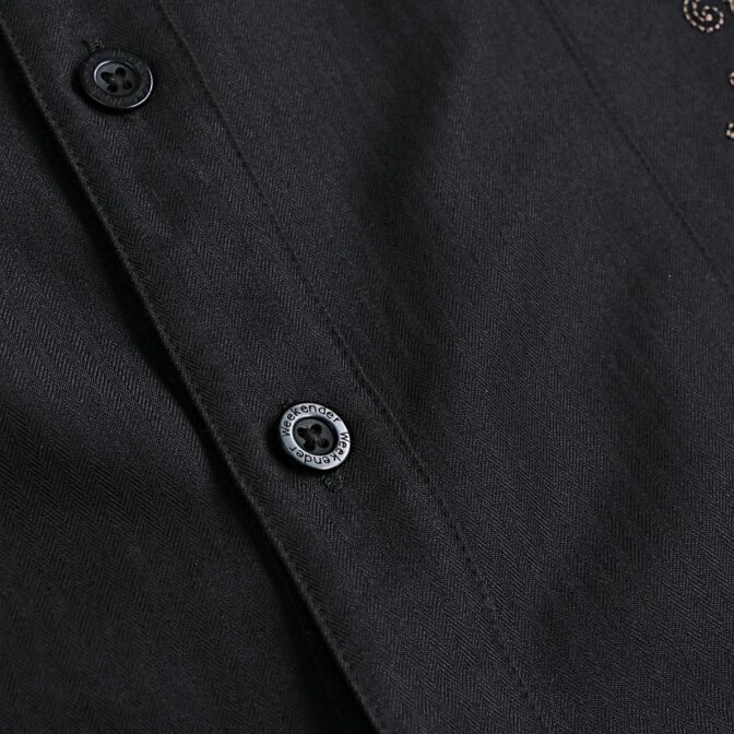 レーヨン ポリ シャツ ビッグシルエット 古着 黒