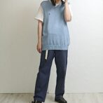 ポロラルフローレン ニット ベスト 古着 水色