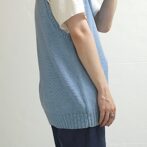 ポロラルフローレン ニット ベスト 古着 水色