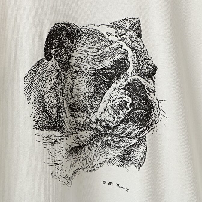 Tシャツ ブルドッグ 白 犬
