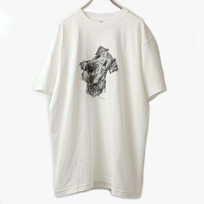 Tシャツ 白 犬 シュナウザー