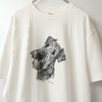 Tシャツ 白 犬 シュナウザー