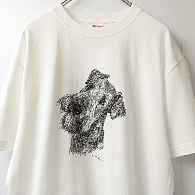 Tシャツ 白 犬 シュナウザー