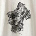 Tシャツ 白 犬 シュナウザー