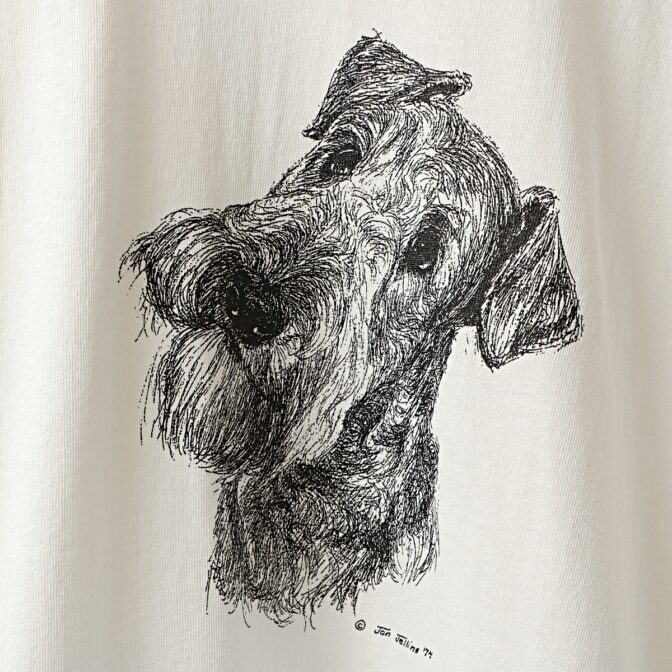 Tシャツ 白 犬 シュナウザー
