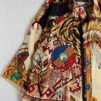 80s 90s 柄 インディアン レーヨン シャツ