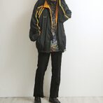 90s ナイキ ナイロン ジャケット 黒 黄