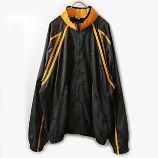 90s Nike ナイキ 2tone 黒×黄 ナイロン ジップ ジャケット 古着 used