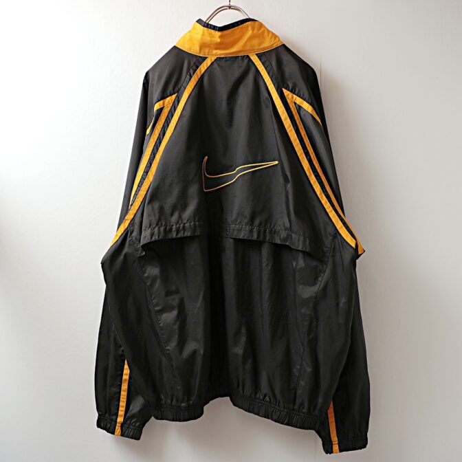 90s ナイキ ナイロン ジャケット 黒 黄