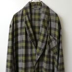 ブロックチェック柄 ガウン メンズ 古着