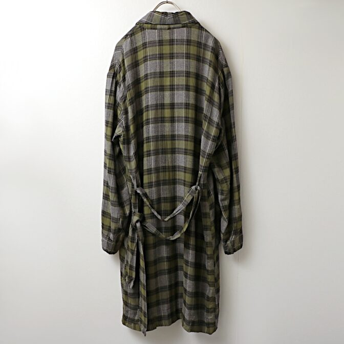 ブロックチェック柄 ガウン メンズ 古着